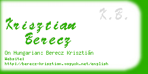 krisztian berecz business card